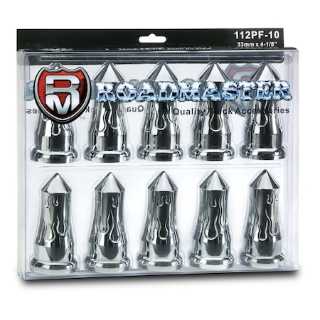 Roadmaster Flame 33Mmx4-1/8 Nut Cvr 10-Pk 112PF-10